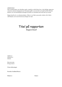 Titel på rapporten