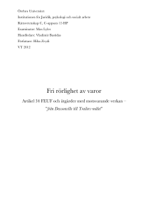 Fri rörlighet av varor