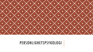 personlighetspsykologi