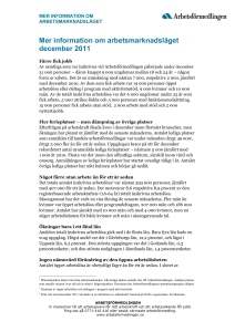 Pressmeddelande från Arbetsförmedlingen