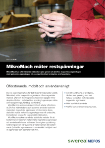 MikroMach mäter restspänningar