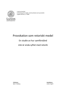 Provokation som retoriskt medel