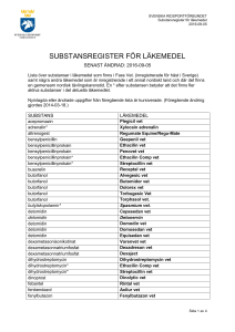 Substansregister för läkemedel