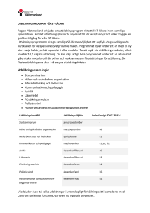 Utbildningar som ingår