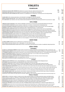 vinlista - Restaurang Sue