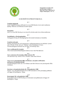 å rsm ö tesprotokoll - Åmåls trädgårdsförening