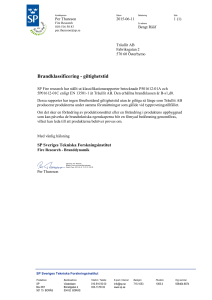 Träullit Brandklassificering 150611