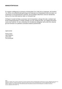 minnesförfrågan - Suomen muistiasiantuntijat ry