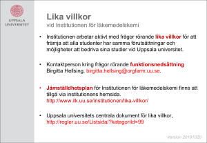 Exempel på aktiviteter - Institutionen för Läkemedelskemi