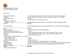 Vad kostar barnen 0 - 18 år? 2 barn