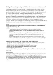 Förslag på Pedagogiskt planering tema ”Hållbara kliv – tema vatten