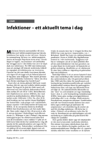 Infektioner – ett aktuellt tema i dag