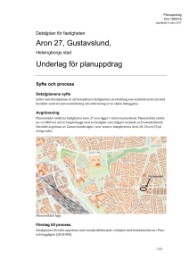 Aron 27, Gustavslund, Underlag för planuppdrag