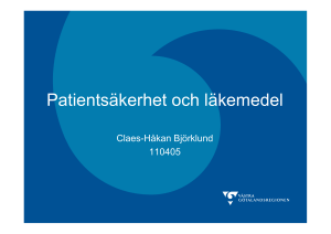 Patientsäkerhet och läkemedel