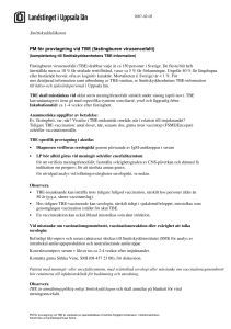 Smittskyddsläkaren PM för provtagning vid TBE (fästingburen