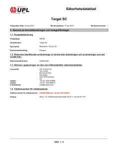 Target SC Säkerhetsdatablad