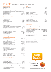 Inbetalningar Utbetalningar www.tidaholms