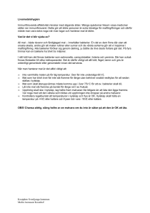 Livsmedelshygien Immunförsvarets effektivitet minskar med