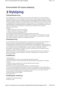 Kommunikatör till Campus Nyköping