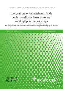 Integration av ensamkommande och nyanlända barn i
