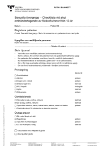 Sexuella övergrepp – Checklista vid akut