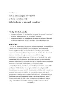 Särbehandlandet av ekologisk produktion