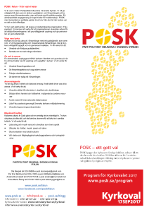 POSK i Falun - Vi är vad vi heter Musik och kultur www.posk.se/falun