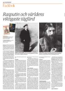 Rasputin och världens viktigaste tågfärd