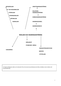 reklam och marknadsföring