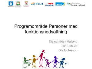 Programområde Personer med funktionsnedsättning