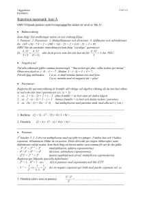 Matematikprov 1, kurs A (sida 1) Namn: Klass: