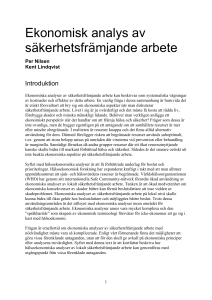 Ekonomisk analys av säkerhetsfrämjande arbete