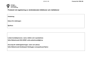 PPS 2003: Protokoll för patienter under antibiotikabehandling på en