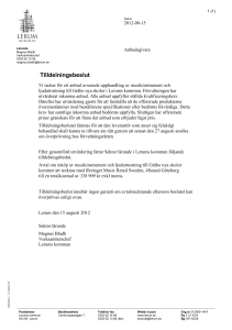 Tilldelningsbeslut Musikinstrument Gråbo 2012