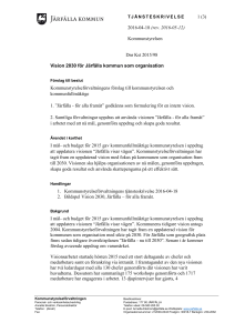 16 01 Vision 2030 för Järfälla kommun som organisation, KF