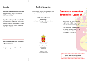 Sociala risker och social oro Länsstyrelsen i