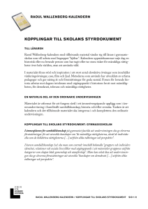 kopplingar till skolans styrdokument