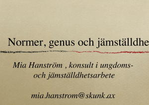 Normer och jämställdhet MUA