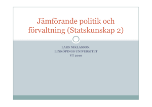 Jämförande politik och förvaltning - IEI