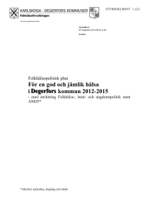 Folkhälsopolitisk plan