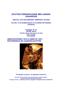 EGYPTEN FÖREDRAGSSEIE MED ANDERS JOHANSSON