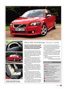 Volvo C30 T5 R-Design. Yta och muskler