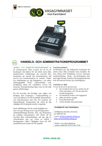 Handels- och administrationsprogrammets programblad