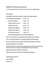 ÅRSMÖTE för Kävlinge Amatörteater