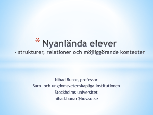 Nyanlända elever - mottagande och inkludering