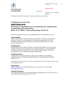 Stockholms universitet söker