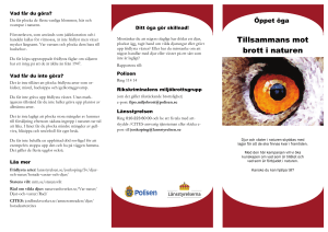 Tillsammans mot brott i naturen