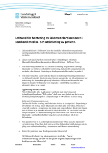 och utskrivning av patient