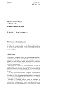 Rösträtt i kommunalval - Riksdagens öppna data