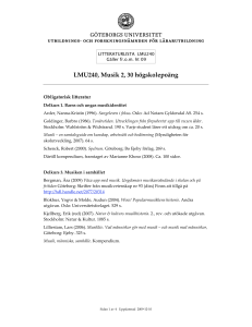 LMU240, Musik 2, 30 högskolepoäng